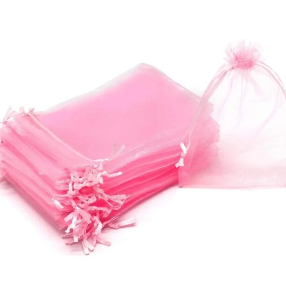 20 Pink Organza Gift Bags